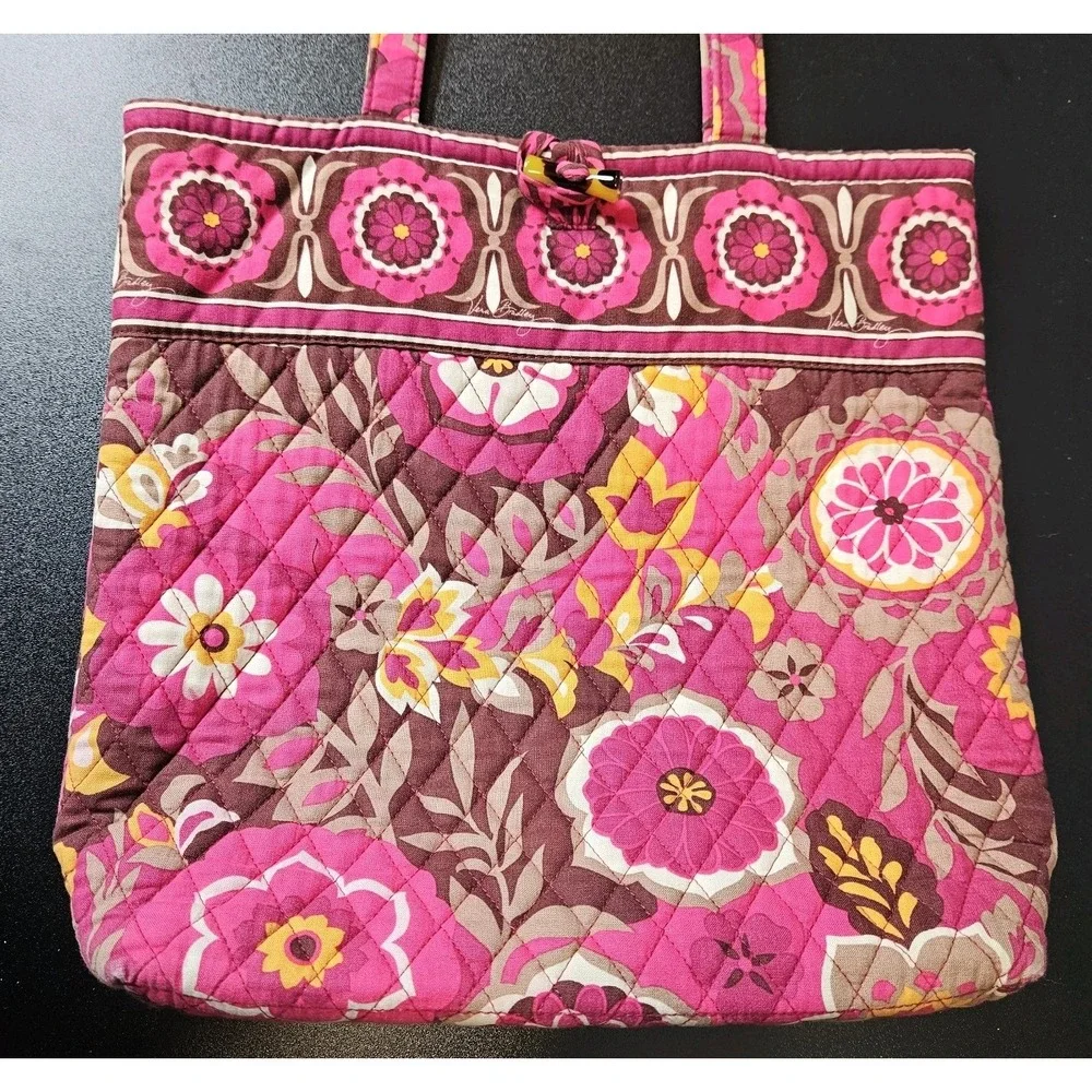 Vera Bradley Tote Bag Carryall Floral Quilted Double Strap‎